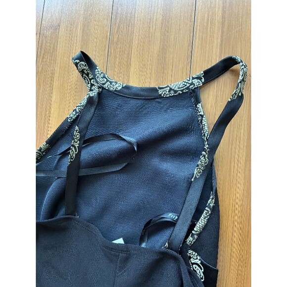 Vintage Peep Studio Black Oriental Maxi Dress - Size Medium - Picture 5 of 5